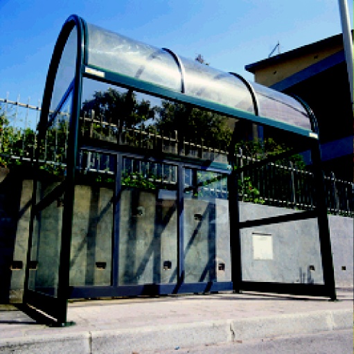 Tamponamenti in policarbonato pensilina fermata autobus