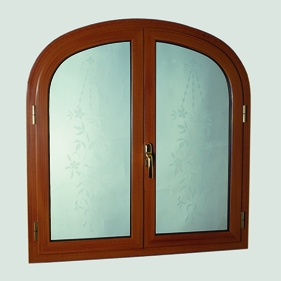 Finestra in alluminio centinata ad arco ribassato