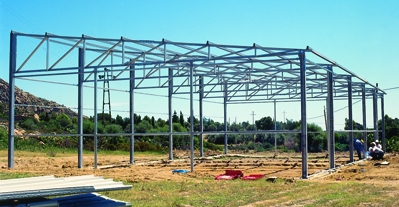 Struttura reticolare monofalda per rimessaggio barche